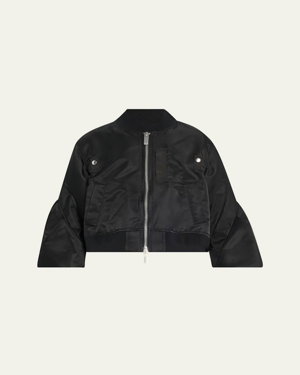 Puff Sleeve Bomber Jacket